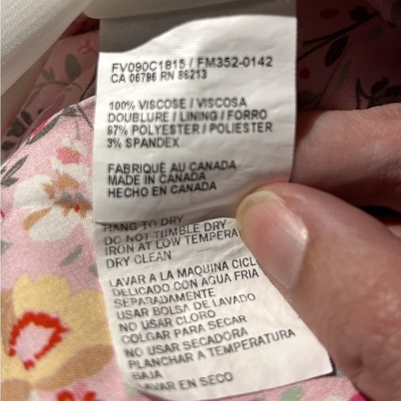 Tristan strappy floral mini dress, 12, smocked, ruffled skirt, pinks, Feminine - Picture 9 of 9